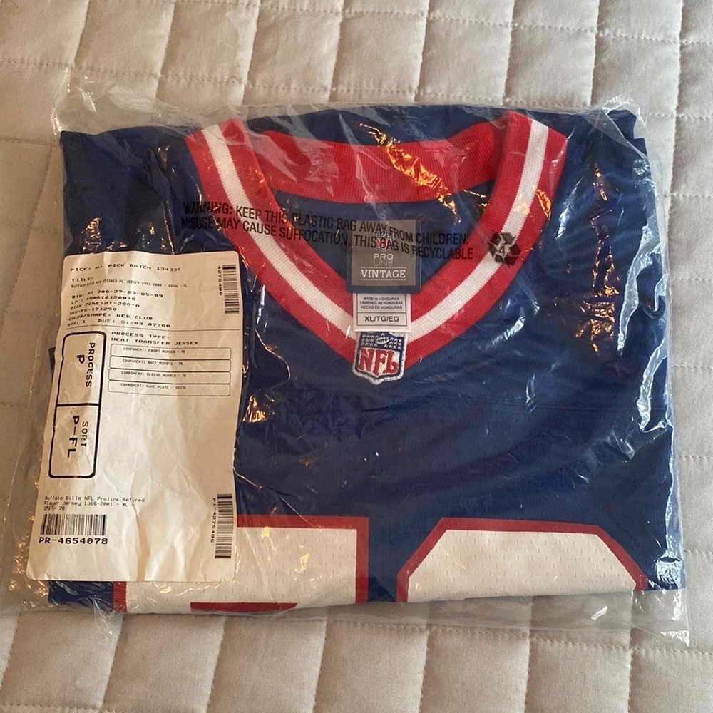 NWT BUFFALO BILLS BRUCE SMITH JERSEY NFL PRO VINTAGE LINE MENS SIZE XL